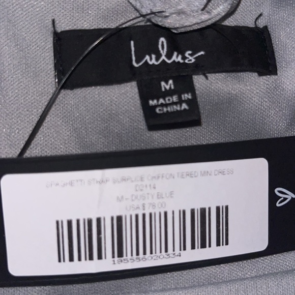 LULUS CHEERS AND TIERS GREY
CHIFFON PLEATED SURPLICE TIERED Mini
DRESS M - Picture 13 of 14
